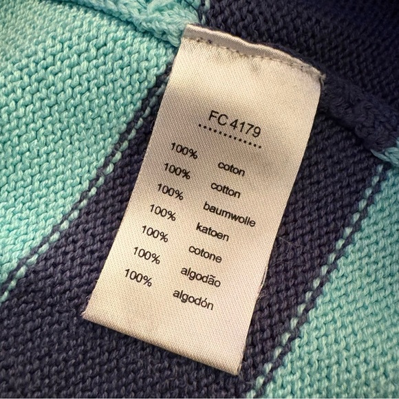 LACOSTE Blue and Teal Cotton Pullover size 36 - Picture 5 of 11